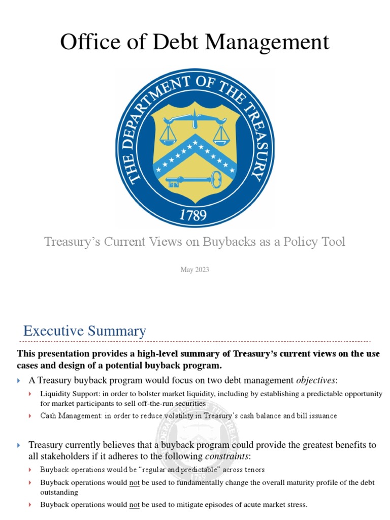 Treasury Buyback Program Overview | PDF | Share Repurchase | Market ...