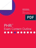 Phri Exam Content Outline Refresh PDF