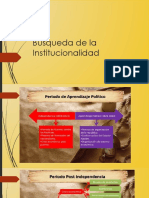 Búsqueda de la institucionalidad