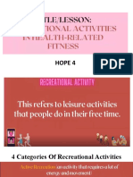 Recreational Activities in Health-Related Fitness