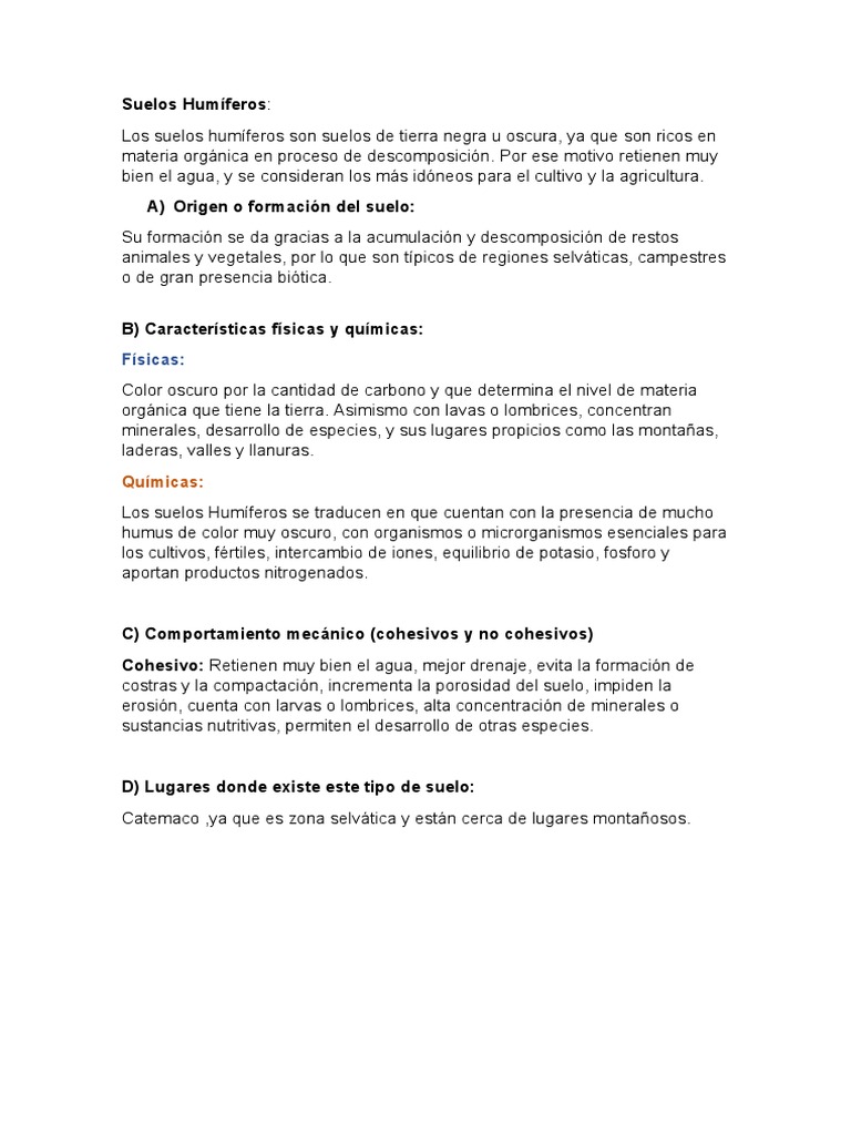 Suelos Humiferos | PDF