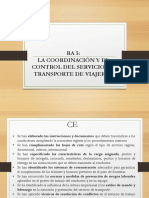 RA5 La Coordinación y El Control Del Servicio de Transporte de Viajeros.