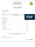 Philippines Health Certificate Payment Receipt