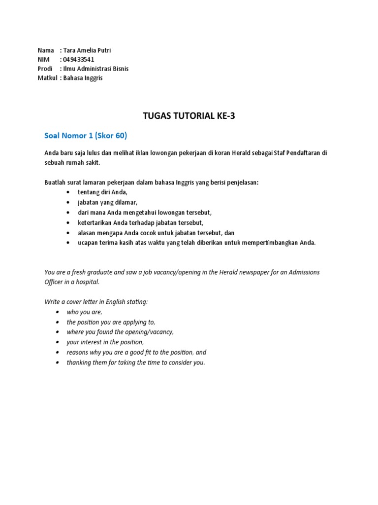 Tugas bahasa inggris ut pdf