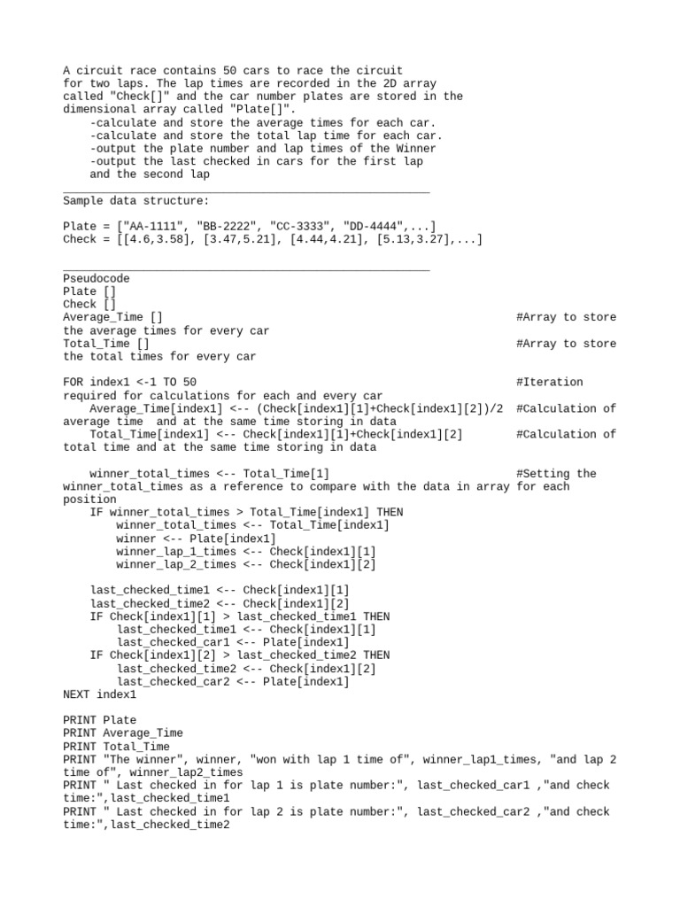 Circuit Race | PDF | Auto Racing | Motorsport