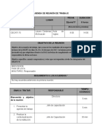 Agenda de Reunión de Trabajo