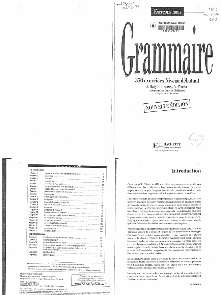 EXERCICES DE GRAMMAIRE EN CONTEXTE NIVEAU DEBUTANT CORRIG S PDF intelligence overview