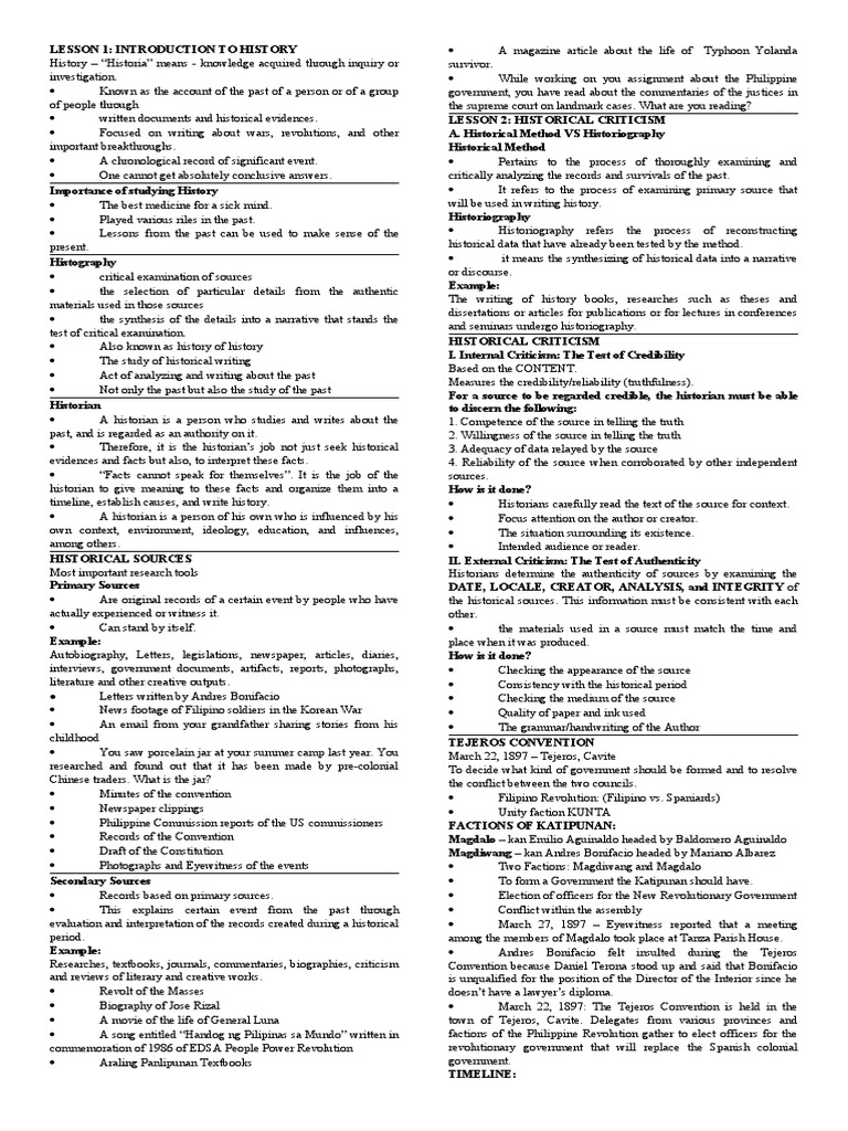 Riph Reviewer | PDF | Philippines