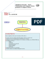 Unit 0 - Writing - Word Order PDF