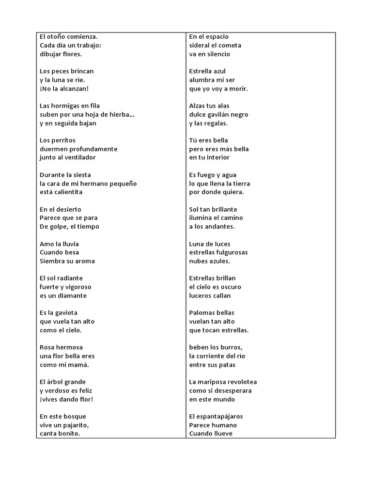 Haikus de Otoño y Naturaleza | PDF | Poesía