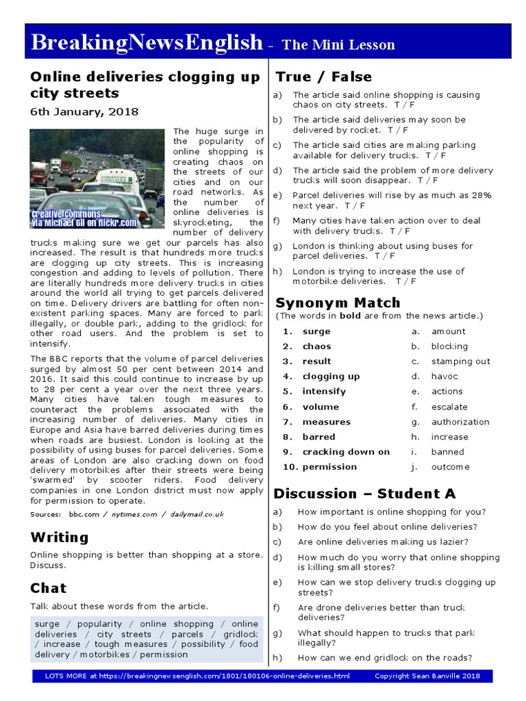 Breakingnewsenglish: - The Mini Lesson | PDF