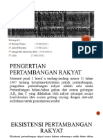 EKSISTENSI PERTAMBANGAN RAKYAT