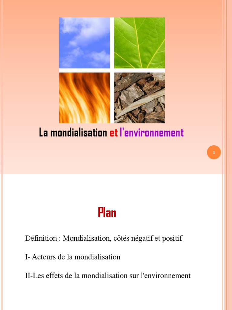 Mondialisation et impact environnemental | PDF | Globalisation ...