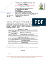 Informe N°003-2023 Solicito Conformacion de Comite de Recepcion de Obra