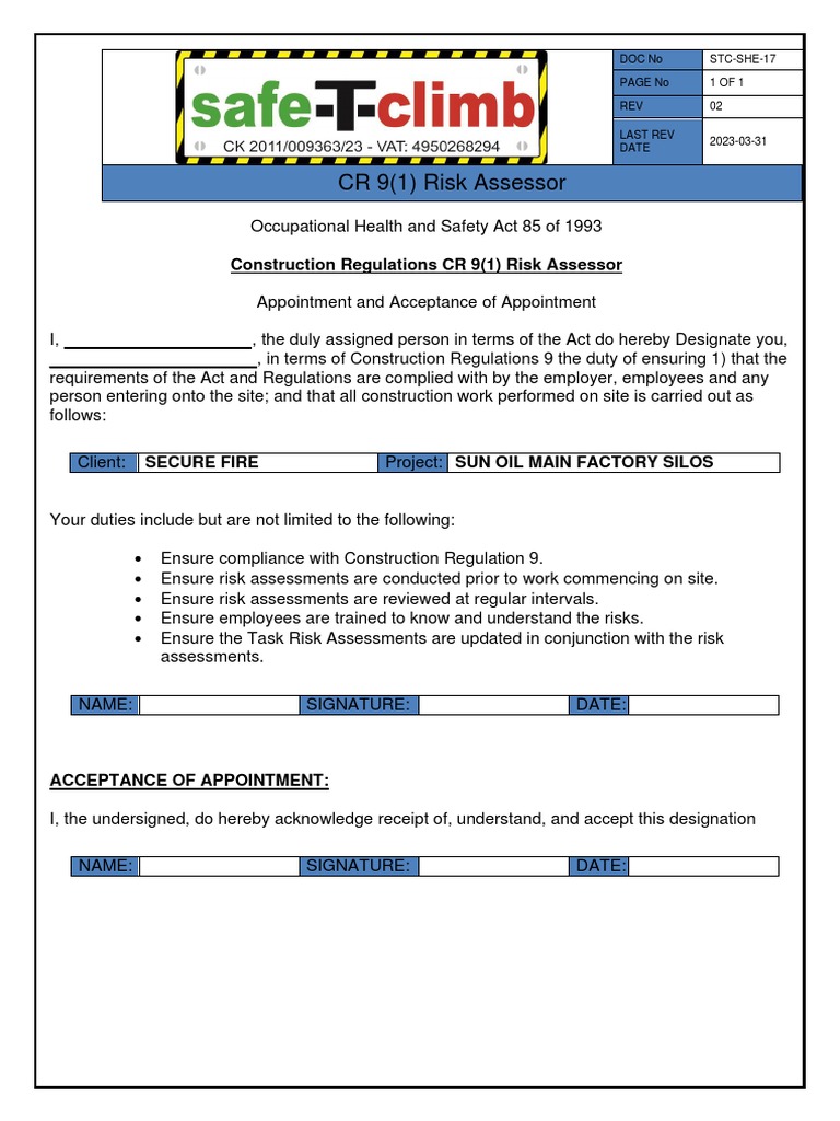 3.1 - CR 9 (1) Risk Assessor | PDF