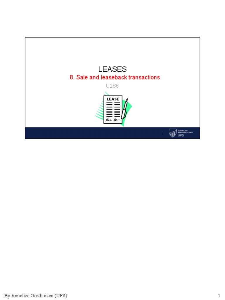 8 Sale And Leaseback Pdf Investing Taxation