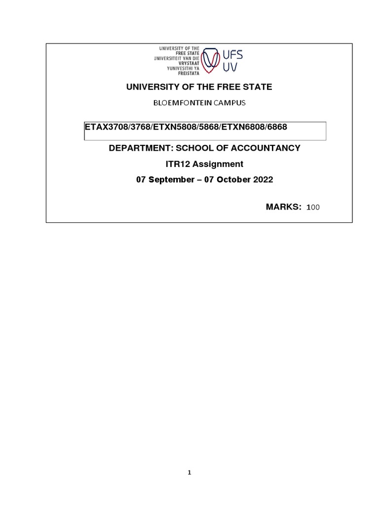 ITR12 Assignment: IRP5 Example for 2022 | PDF