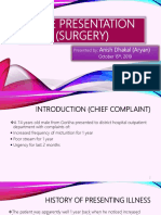 Case Presentation (Surgery) : Anish Dhakal (Aryan)