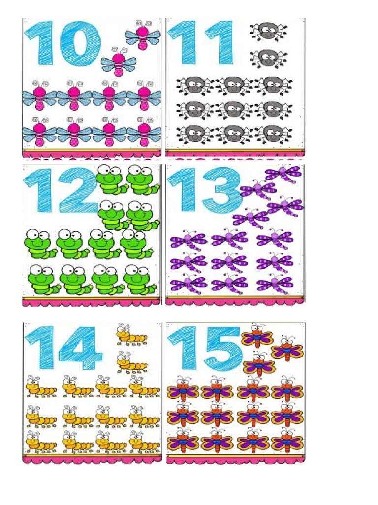 Tarjetas Numeros 10 Al 20 | PDF
