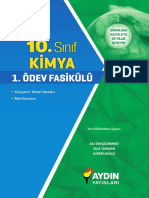 10 Sinif Kimya 1. Odev Fasikulu-Aydinyayinları