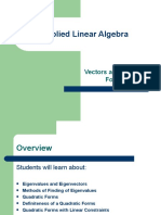 Applied Linear Algebra: Eigenvalues and Quadratic Forms