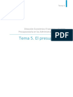 Tema 5. El Presupuesto I