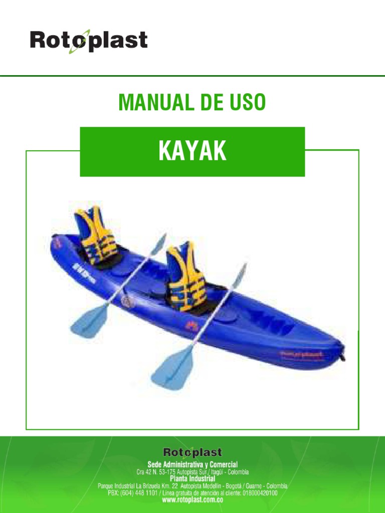 Manual de Uso Kayak Rotoplast | PDF | Kayac | Agua
