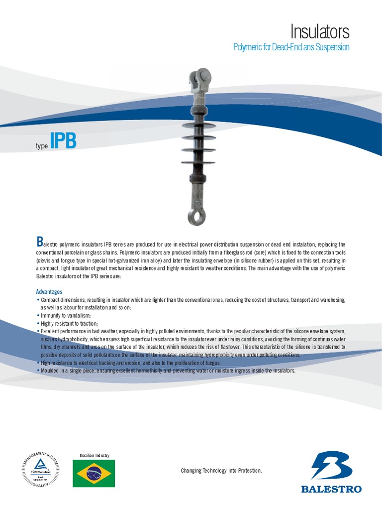 Catálogo IPB 10-12 - Ing | PDF | Insulator (Electricity) | Silicone
