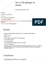 Literature Review of Dysphagia in Stroke