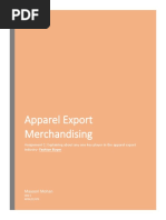 Appparel Export Merchandising (Fashion Buyer) - Mayoori Mohan