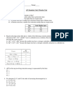 Perodic Trends Practice Test PDF