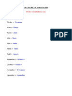 Les Mois en Portugais PDF