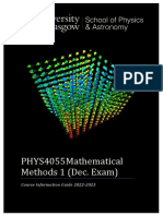 PHYS4055 - Mathematical Methods 1 (Dec. Exam) - Course Handbook