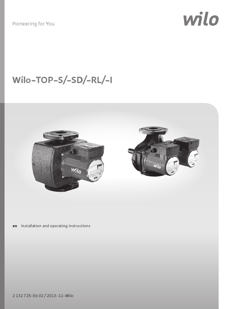 Wilo TOP-S/-SD/-RL/-I Manual | PDF
