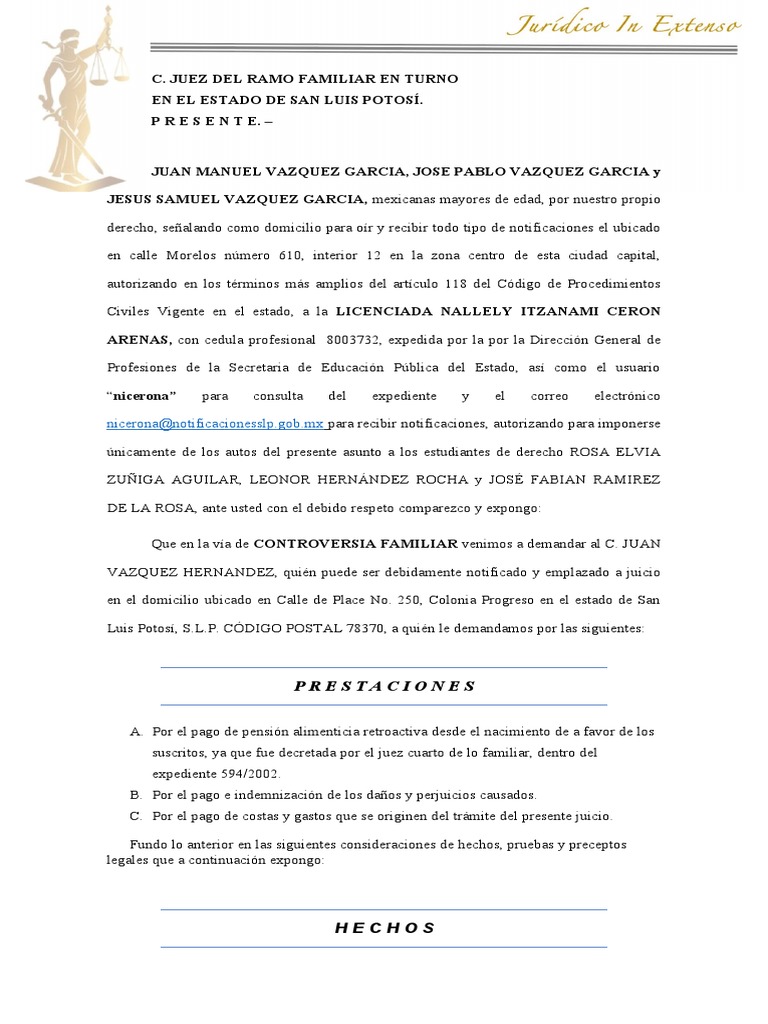 DEMANDA DE PENSION ALIMENTICIA RETROACTIVA.docx PDF