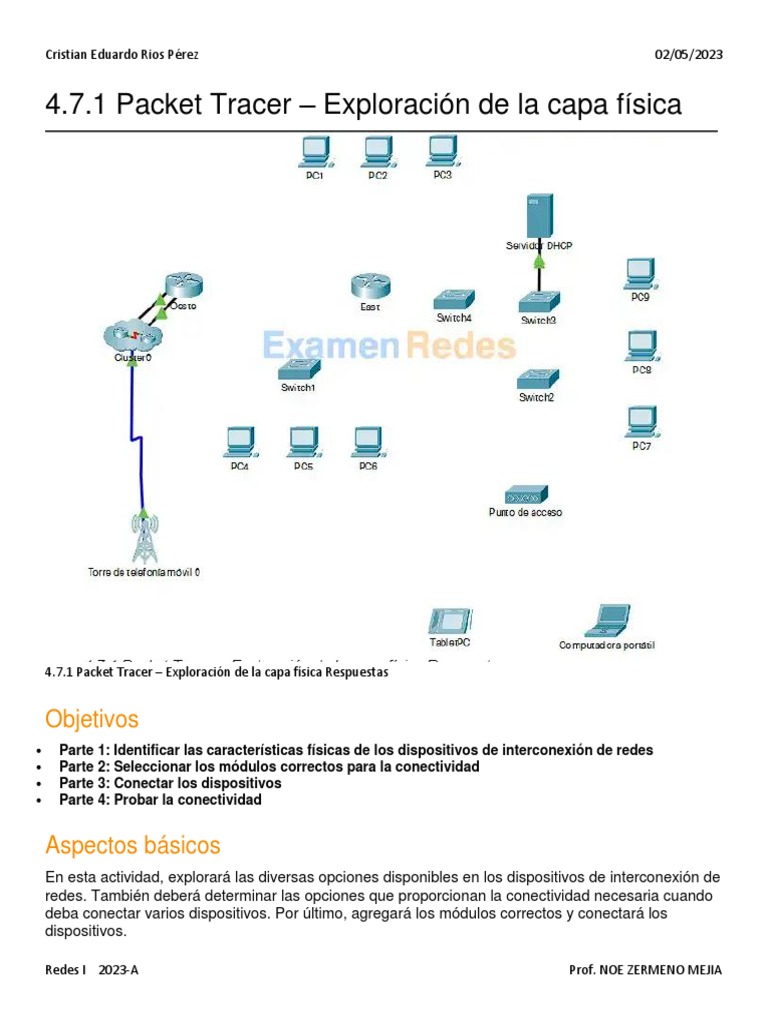 4 7 1 packet tracer physical layer exploration physical mode es