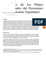 El Efecto de Los Planes Quinquenales Del Peronismo en La Economia Argentina Marin