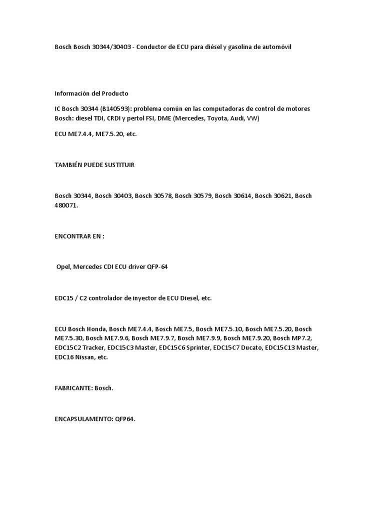 Bosch Bosch 30344 PDF | PDF