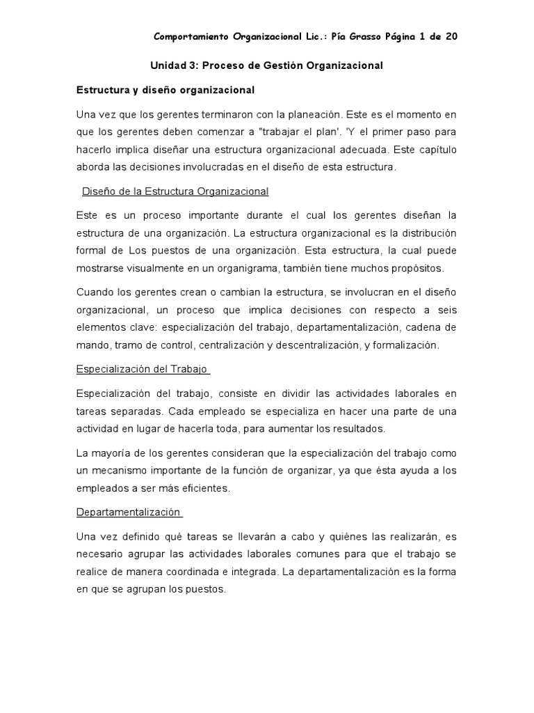 Diseño de Estructura Organizacional | PDF | Crecimiento personal y ...