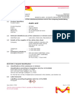 Safety Data Sheet: Acetic Acid