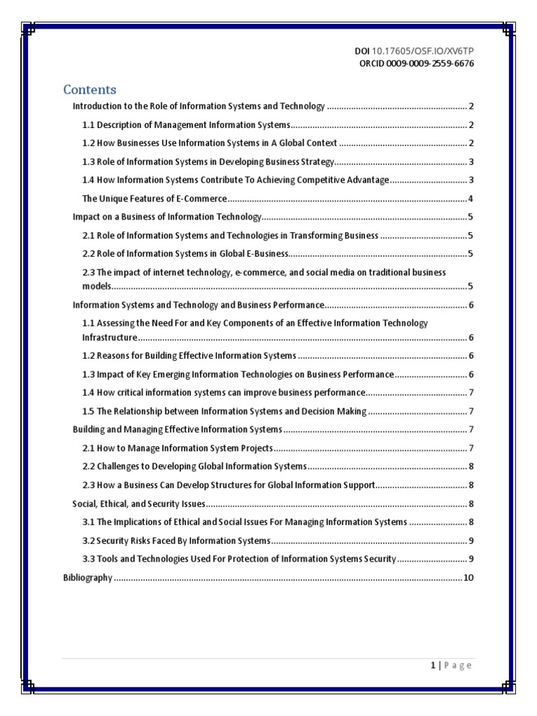Information Systems and Technology in Business | PDF | Business