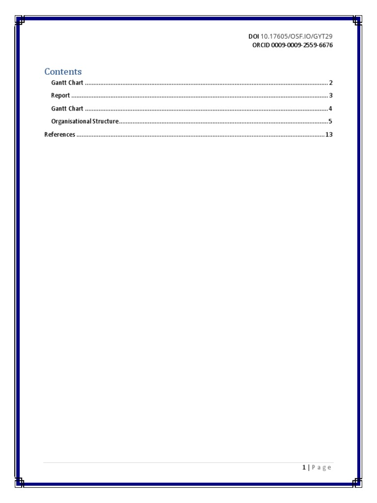 Project Management - Gantt Chart | PDF