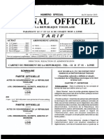 Loi N°2013-002 Du 21 Janvier 2013 Portant Statut Général de La Fonction Publique Togolaise
