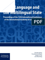 Law, Language and The Multilingual State