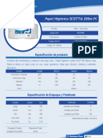 Papel Higienico SCOTT 2ply 4x250 BL PC PDF