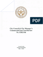 05-04-23 City Council City Manager Office P-Card Travel and Fuel Card Review