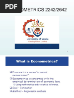 Day 2 Introduction To Econometrics