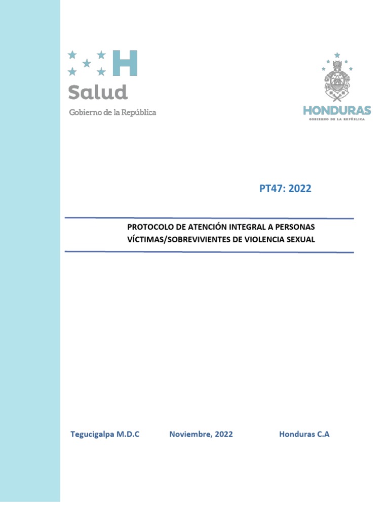 Protocolo de Atención Integral A Personas Víctimas Sobrevivientes de ...