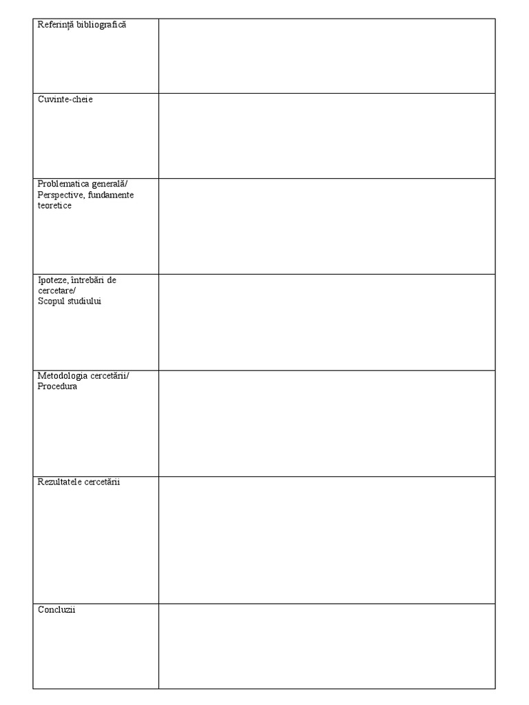 Sarcina - Fisa de Lectura Articol Stiintific - Pe | PDF