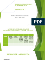 Clase Sobre Elementos Que Conforman La Propuesta de Investigacion